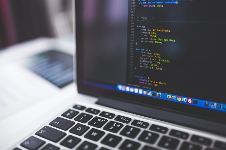 website design on macbook
